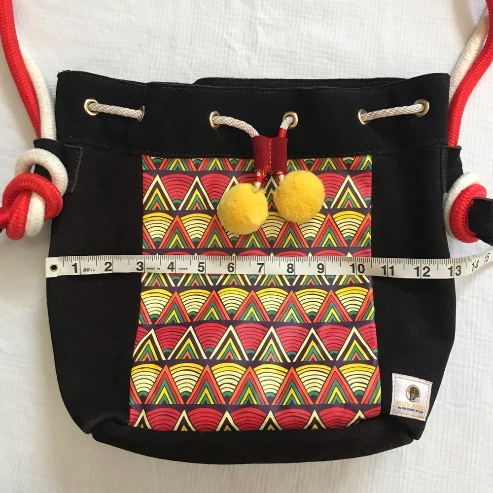 South Africa Bucket Bag Drawstring Boho Bag